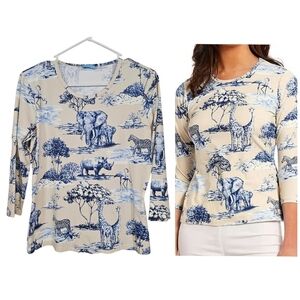 J. McLaughlin Signature Catalina Cloth Safari Animal Novelty Print